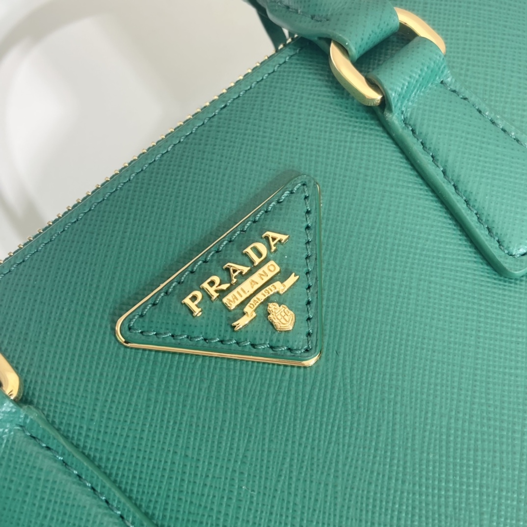 Prada Mini Galleria Saffiano Leather Bag Tote Shoulder Bag Mango Green 1BA906